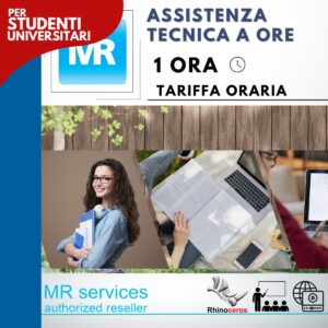 Assistenza Tecnica per Rhino – A Ore (Sconto per Studenti Universitari)