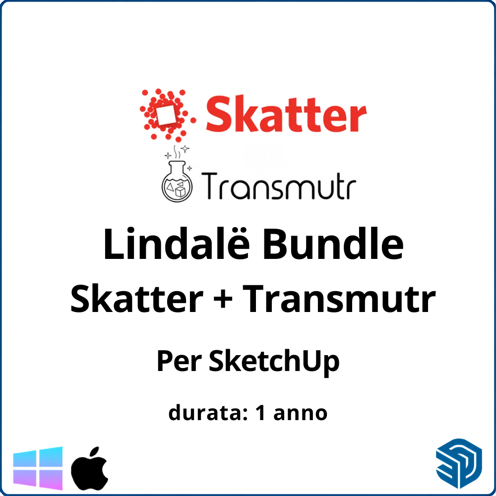 Lindalë Bundle – Skatter + Transmutr per SketchUp in abbonamento – 1 anno