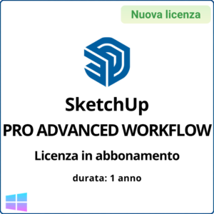 Licenza in abbonamento SketchUp PRO Advanced Workflows (per Windows) – 1 anno