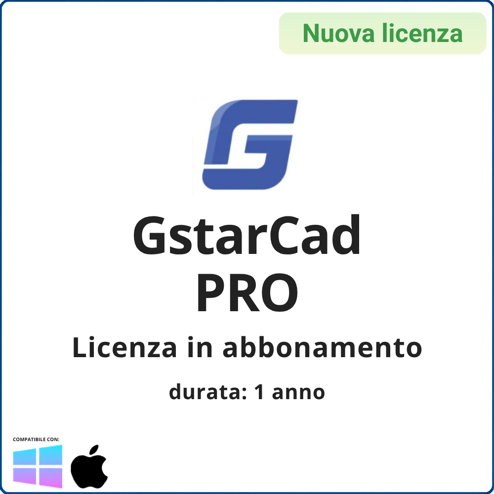Licenza GstarCad Pro – Ver. Abbonamento 1 anno