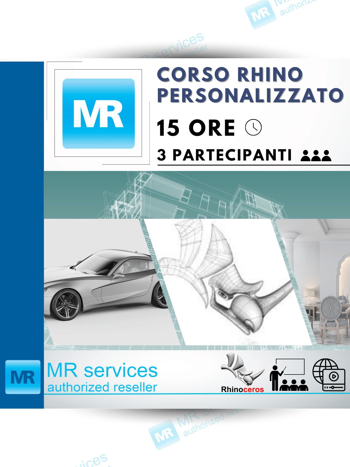 Assistenza e Corso Personalizzato Rhino – 3 Persone