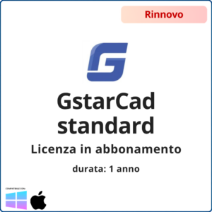 RINNOVO Licenza GstarCad Standard – Ver. Abbonamento 1 anno