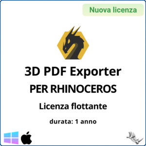 Licenza in abbonamento 3D PDF Exporter per Rhinoceros (licenza flottante)