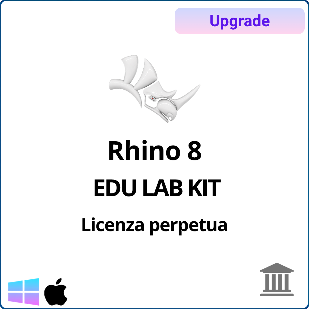 Rhino 8 Edu Lab Kit Aggiornamento per Windows e Mac